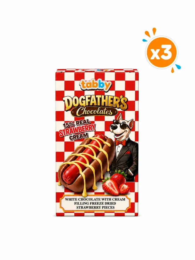 Tabby Dog Fathers Hotdog cioccolato 40g x3 fragola
