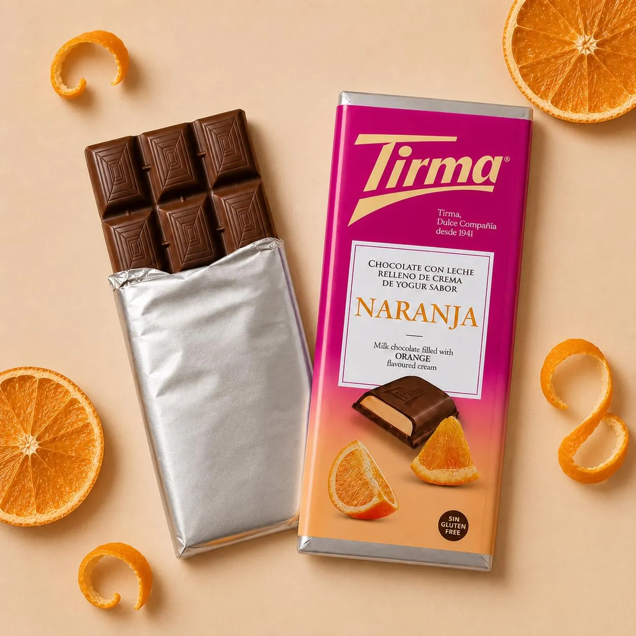 Tirma Tavoletta cioccolato latte yogurt arancia 103g