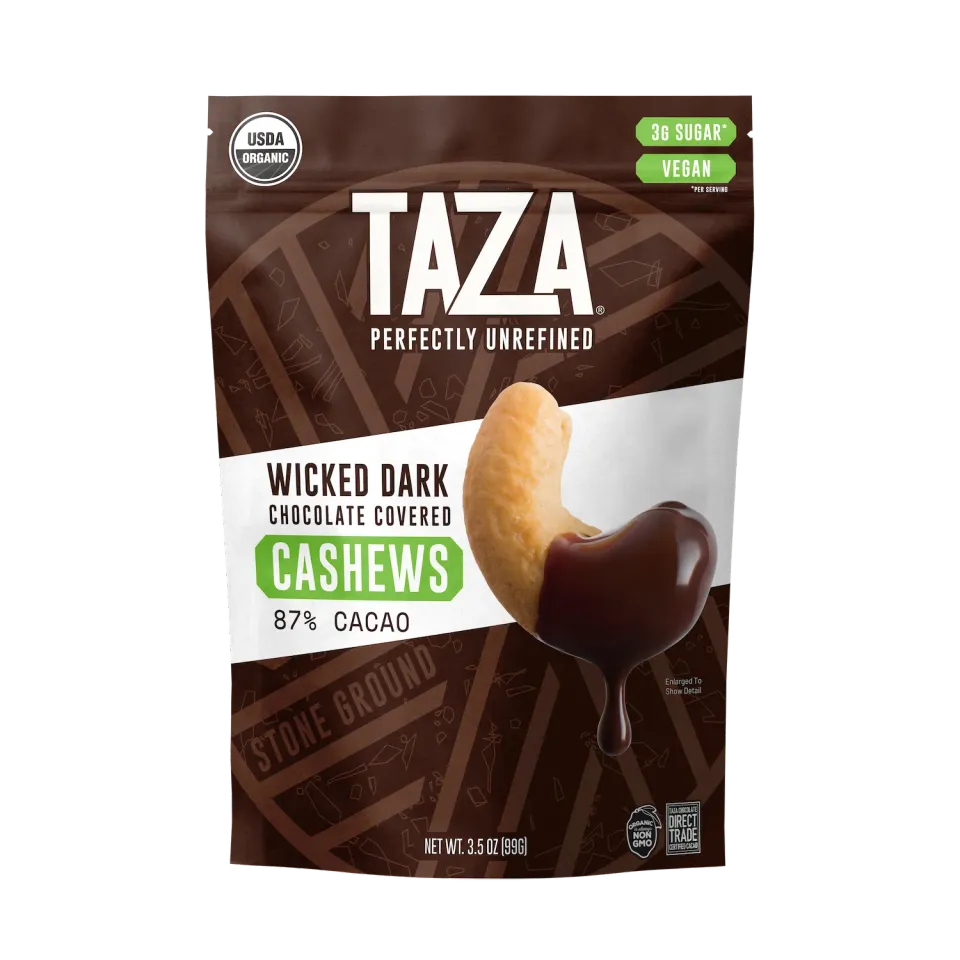 Taza Wicked Dark anacardi ricoperti cioccolato fondente 87% busta 99 g