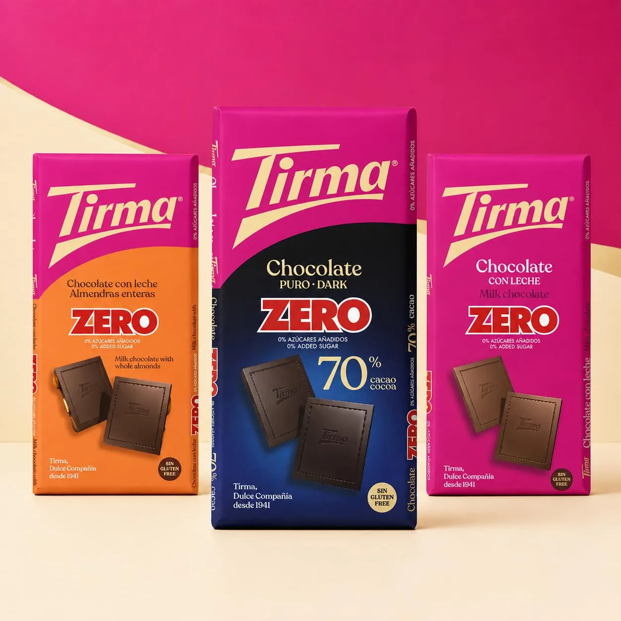Tirma Zero Cioccolato Fondente 70% 125 g Senza Zuccheri