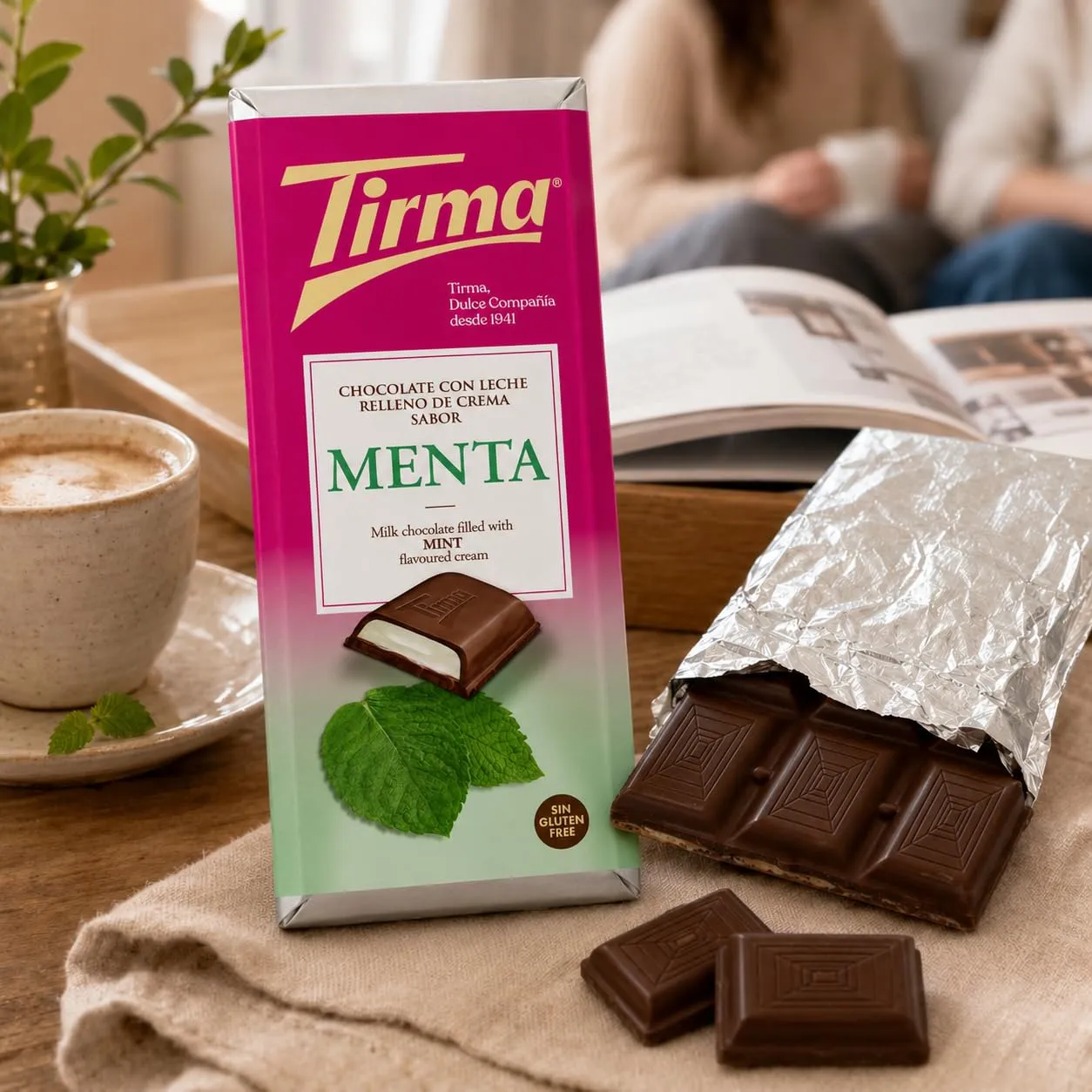 Tirma tavoletta cioccolato 110g latte ripiena menta