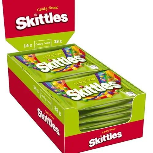 Mars Skittles Crazy Sours Caramelle 14x38g gusto aspro