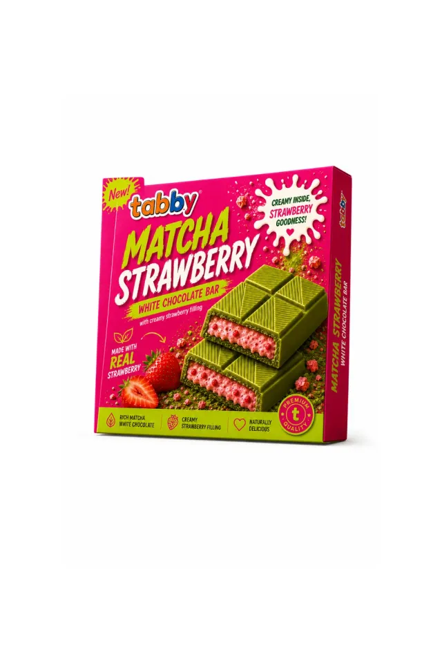 Tabby Chicken Chocolate Matcha Strawberry cioccolato 80g