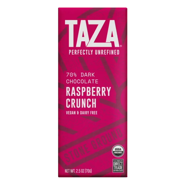 Taza Raspberry Crunch tavoletta 70% al lampone