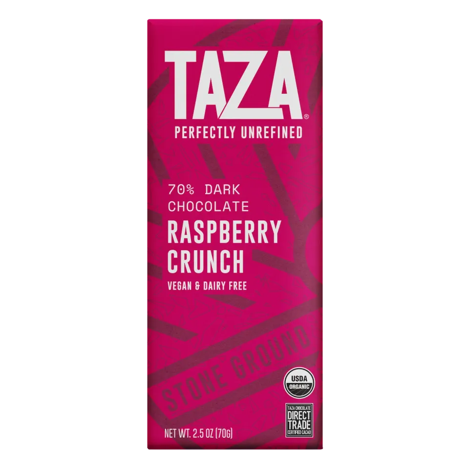 Taza Raspberry Crunch tavoletta 70% al lampone