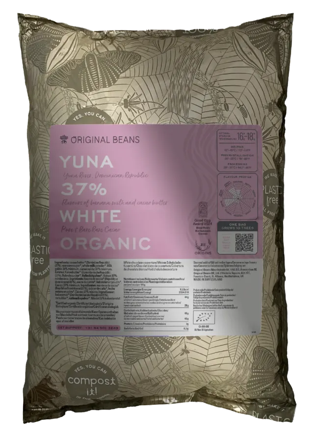 Original Beans Yuna Edel Weiss 37% cioccolato bianco copertura
