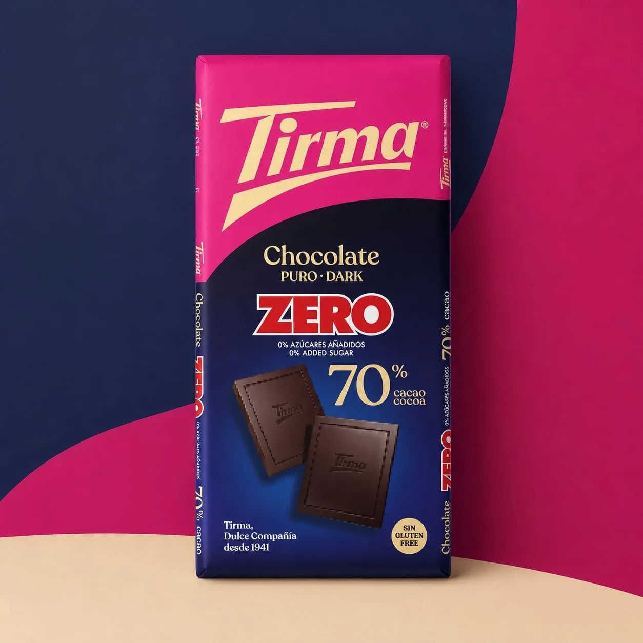 Tirma Zero Cioccolato Fondente 70% 125 g Senza Zuccheri