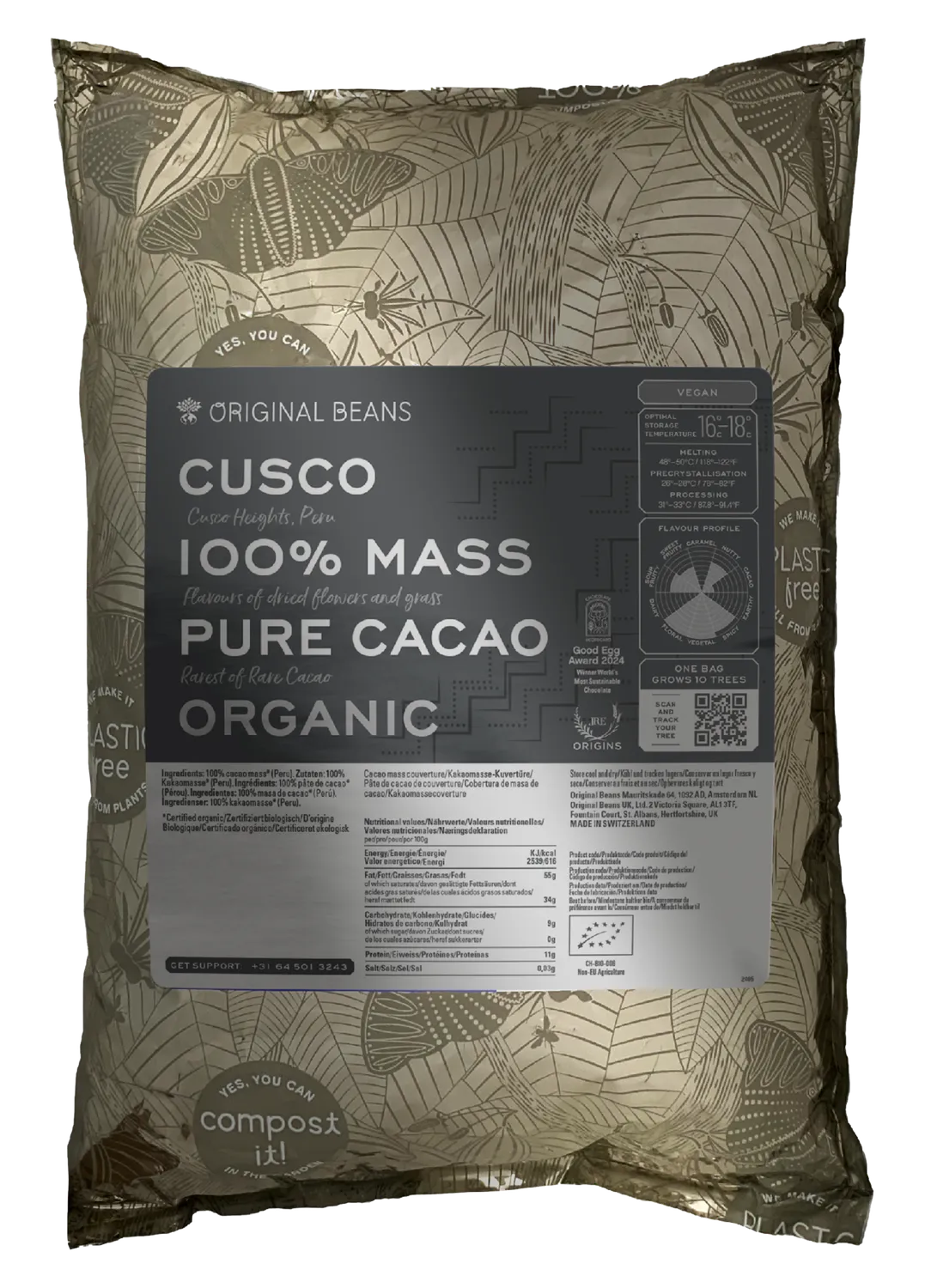 Original Beans Cusco 100% tavoletta fondente 70g puro