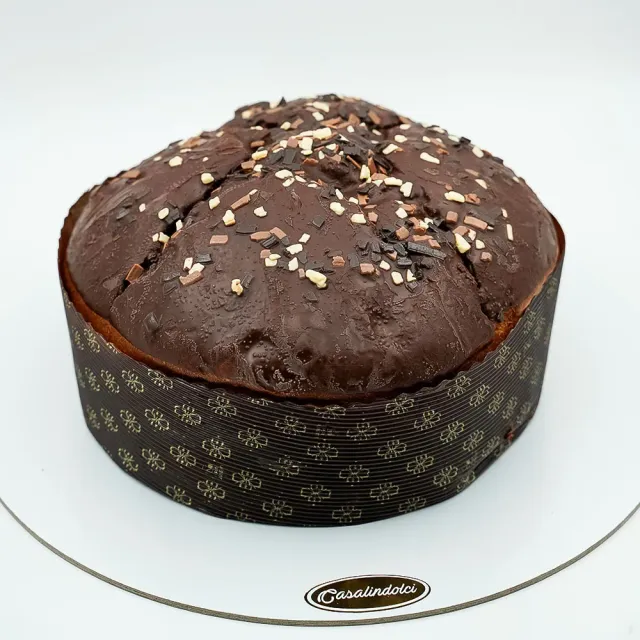 Casalindolci Panettone ai 3 Cioccolati panettone 1 kg goloso