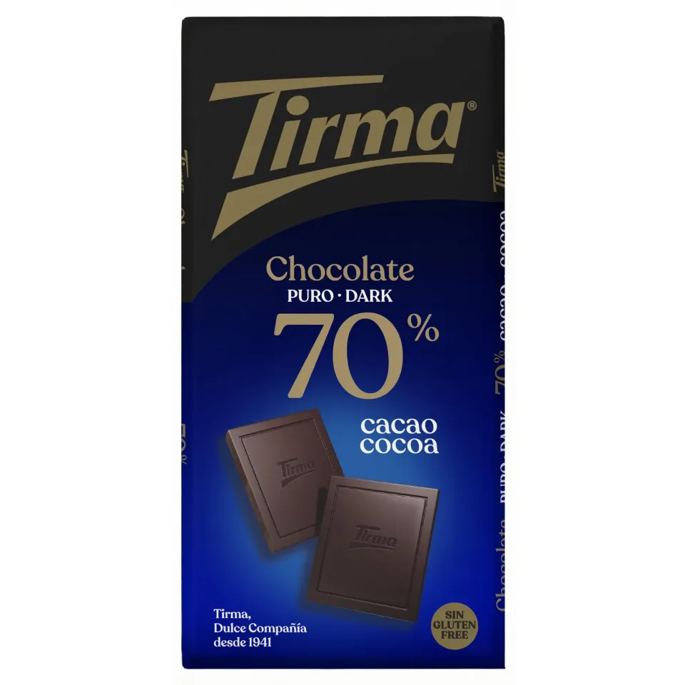 Tirma Fondente 70% tavoletta cioccolato fondente 125g