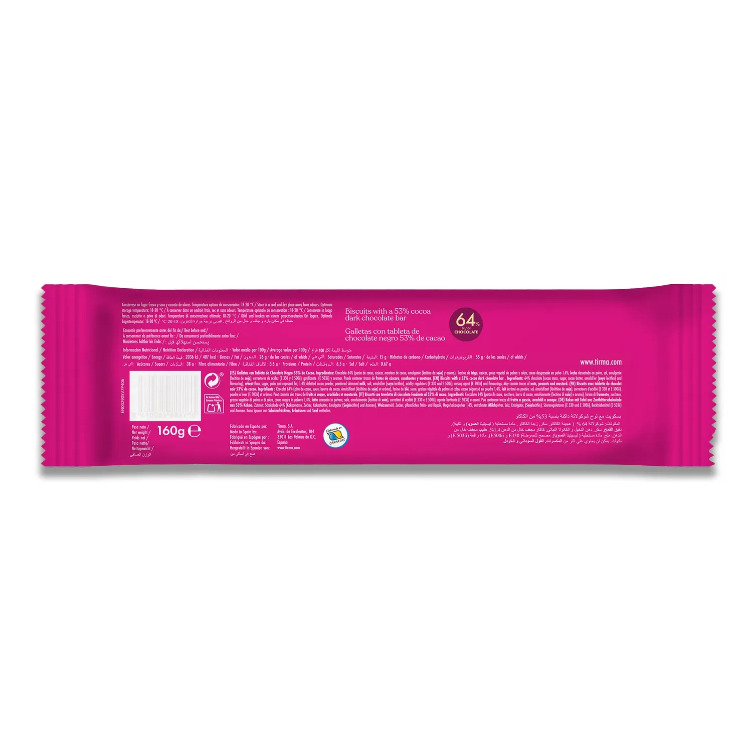 Tirma ChocoGalletas biscotti cioccolato fondente 160g