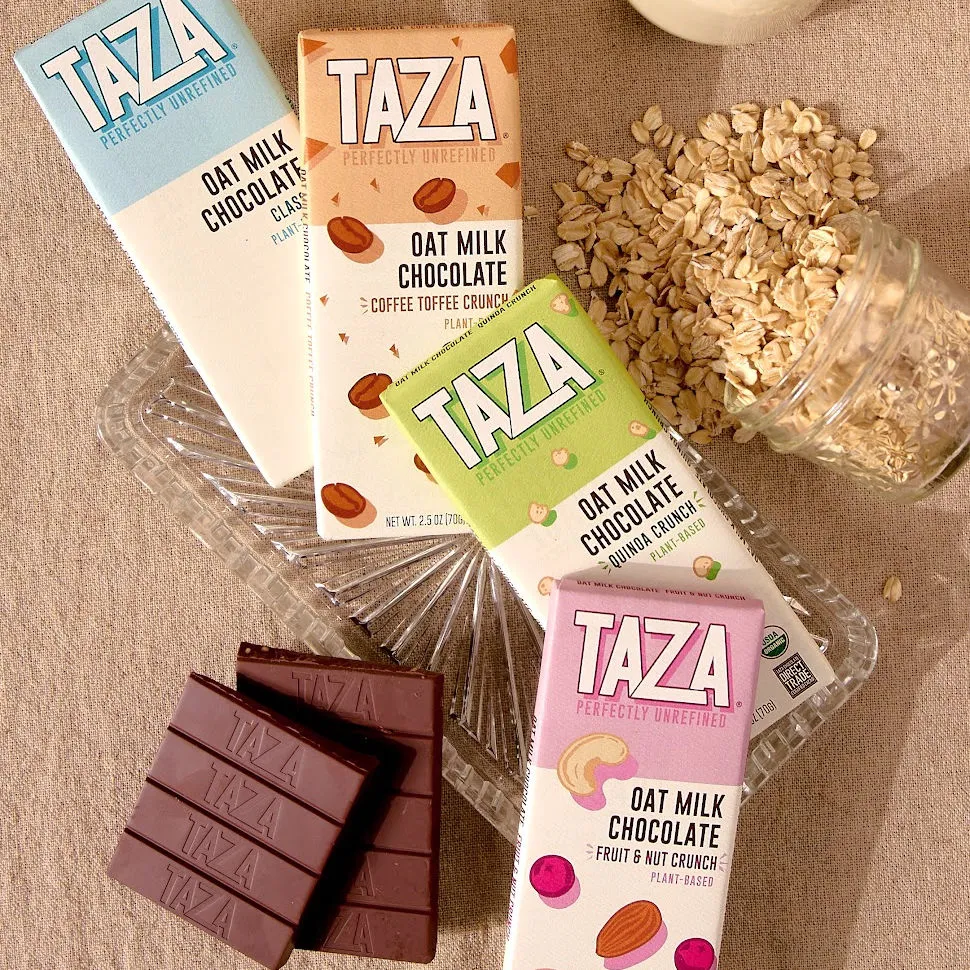 Taza Oat Milk cofanetto cioccolato avena senza latte 4 barrette 284 g