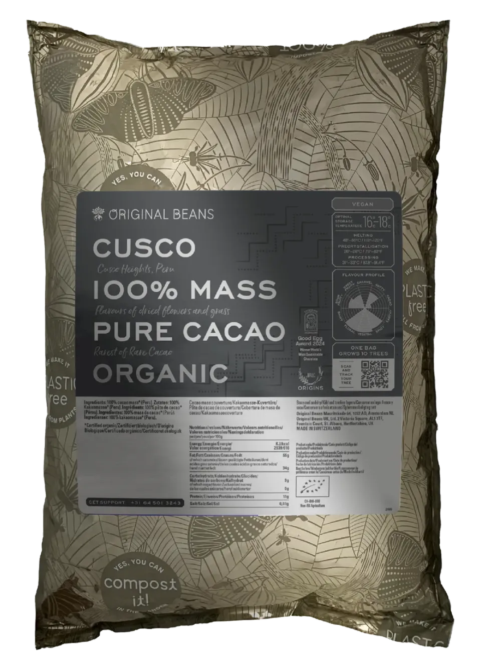 Original Beans Cusco 100% tavoletta fondente 70g puro