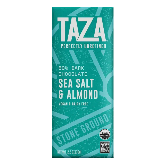 Taza Sea Salt Almond barretta fondente 80% 70 g