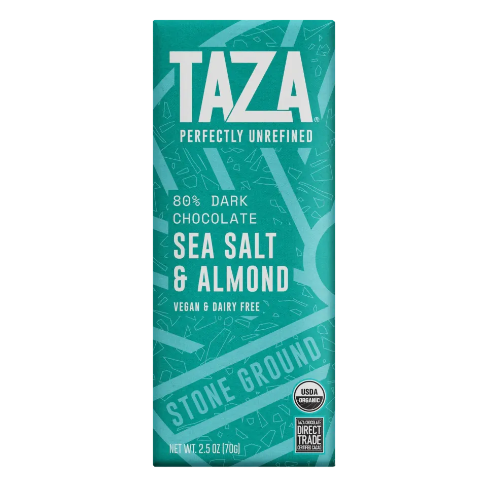 Taza Sea Salt Almond barretta fondente 80% 70 g