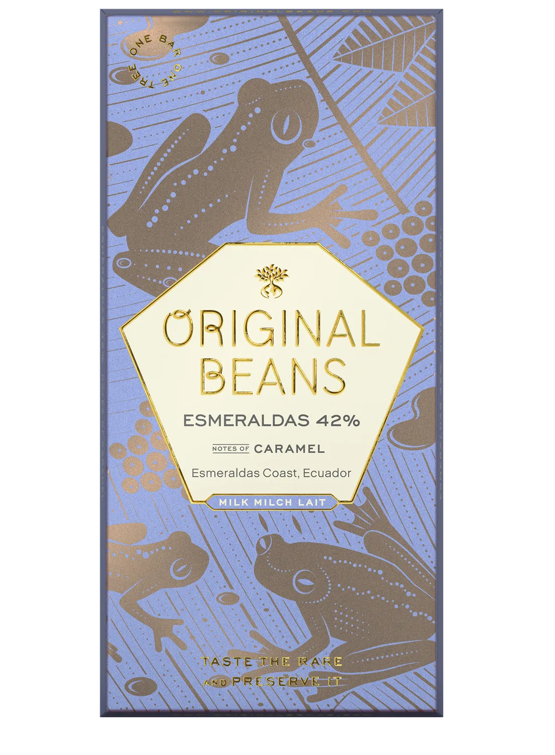 Original Beans Esmeraldas Milk 42% tavoletta latte 70g caramello
