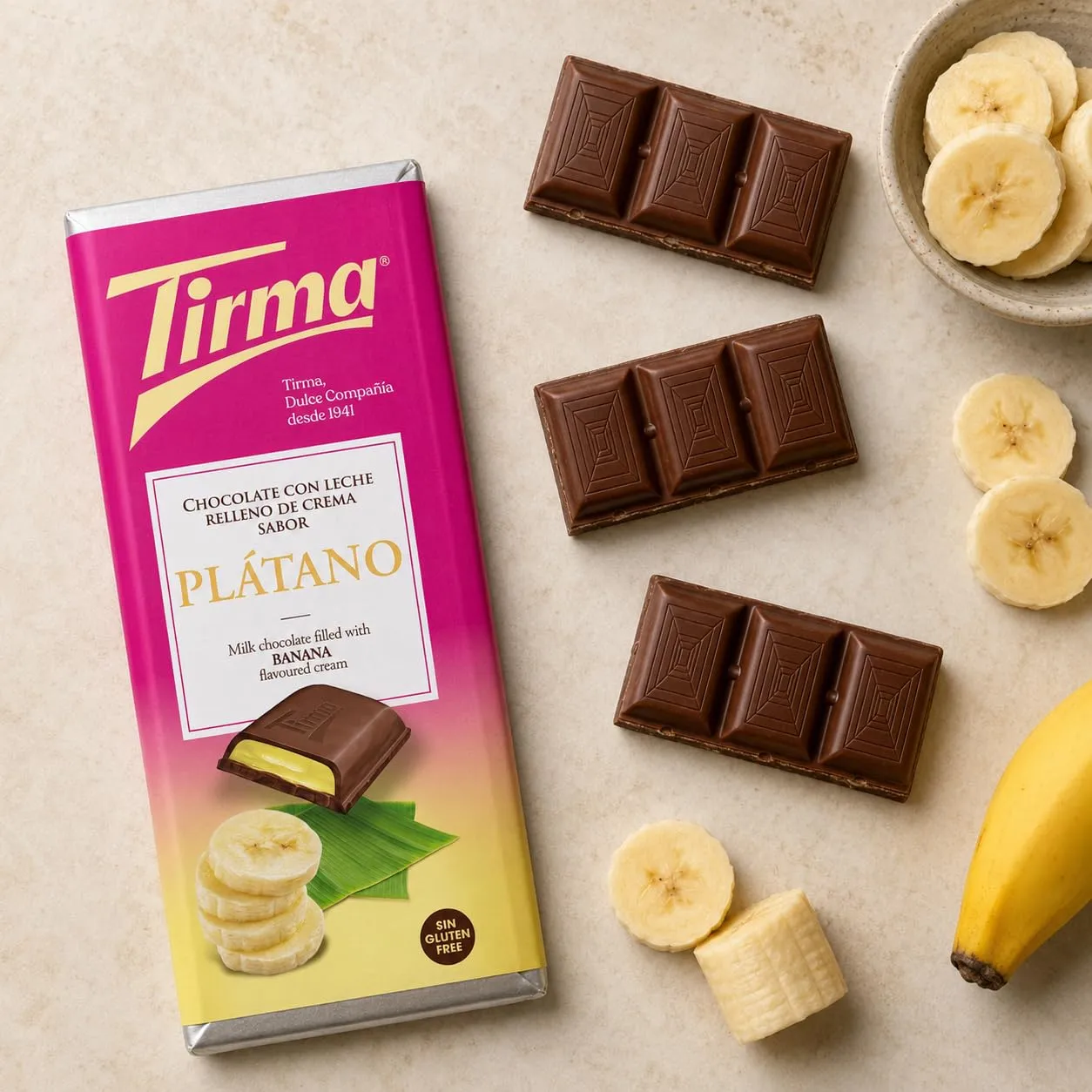 Tirma Tavoletta cioccolato al latte banana 110g