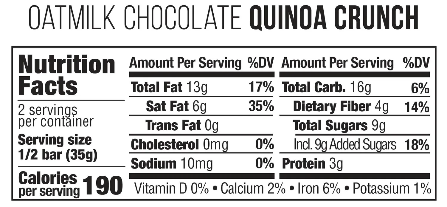 Taza Oat Milk Quinoa Crunch tavoletta 70 g vegana