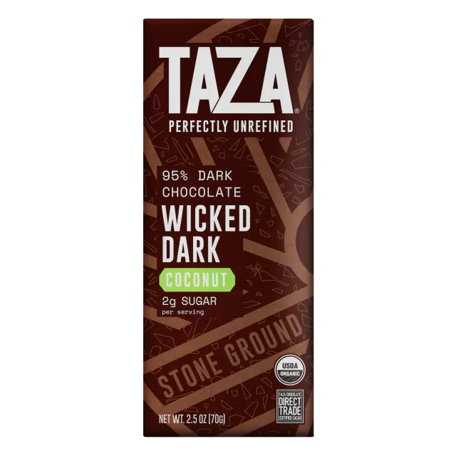 Taza Wicked Dark 95% tavoletta fondente cocco 70 g