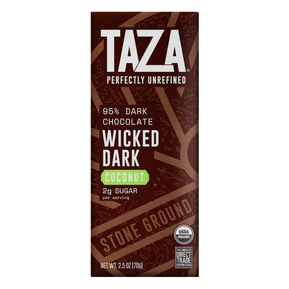 Taza Wicked Dark 95% tavoletta fondente cocco 70 g