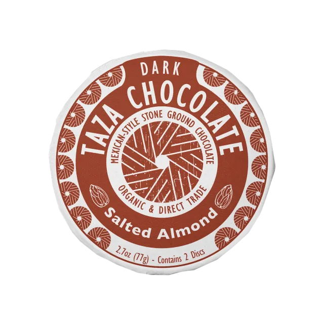 Taza Salted Almond dischi fondente mandorle 76 g