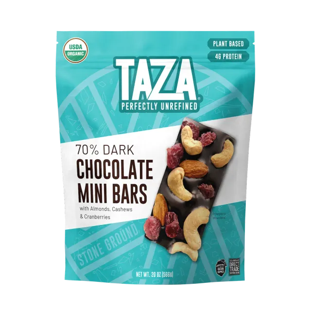 Taza 70% Dark Mini Bars sacchetto 567 g snack
