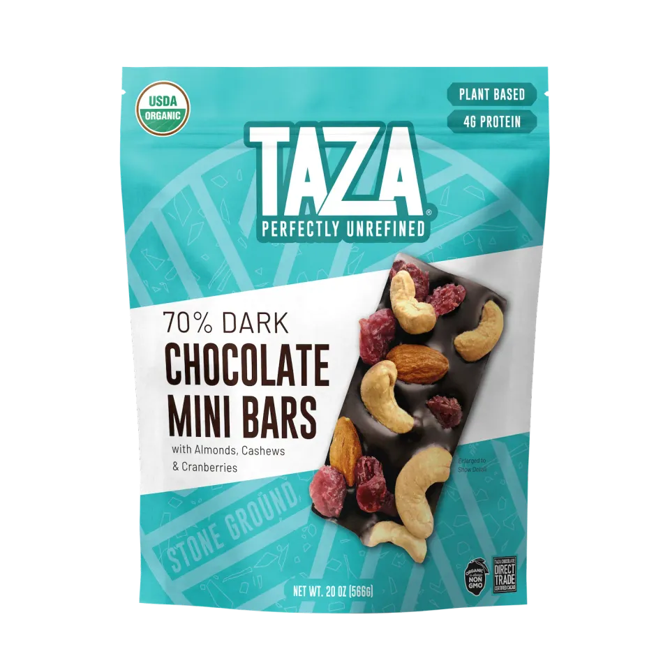 Taza 70% Dark Mini Bars sacchetto 567 g snack