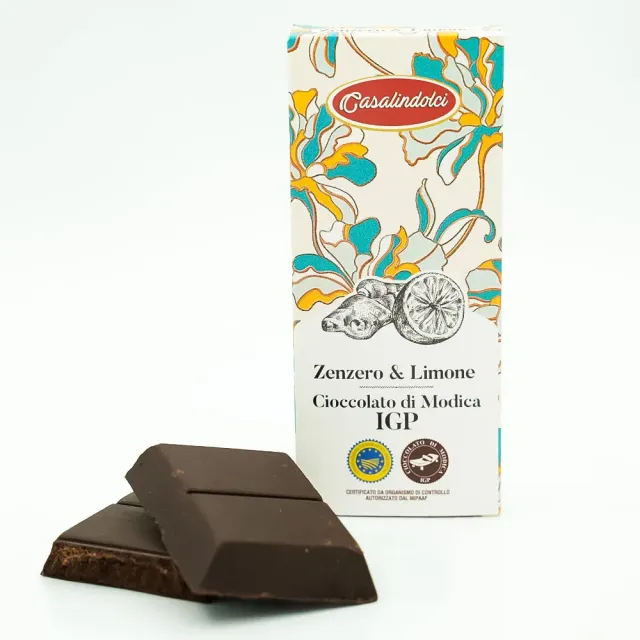 Casalindolci Cioccolato di Modica Zenzero e Limone tavoletta senza glutine