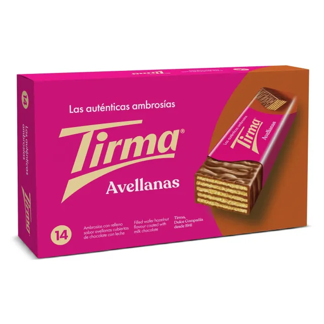Tirma Wafer Cioccolato Latte Nocciola 301g 14 pezzi