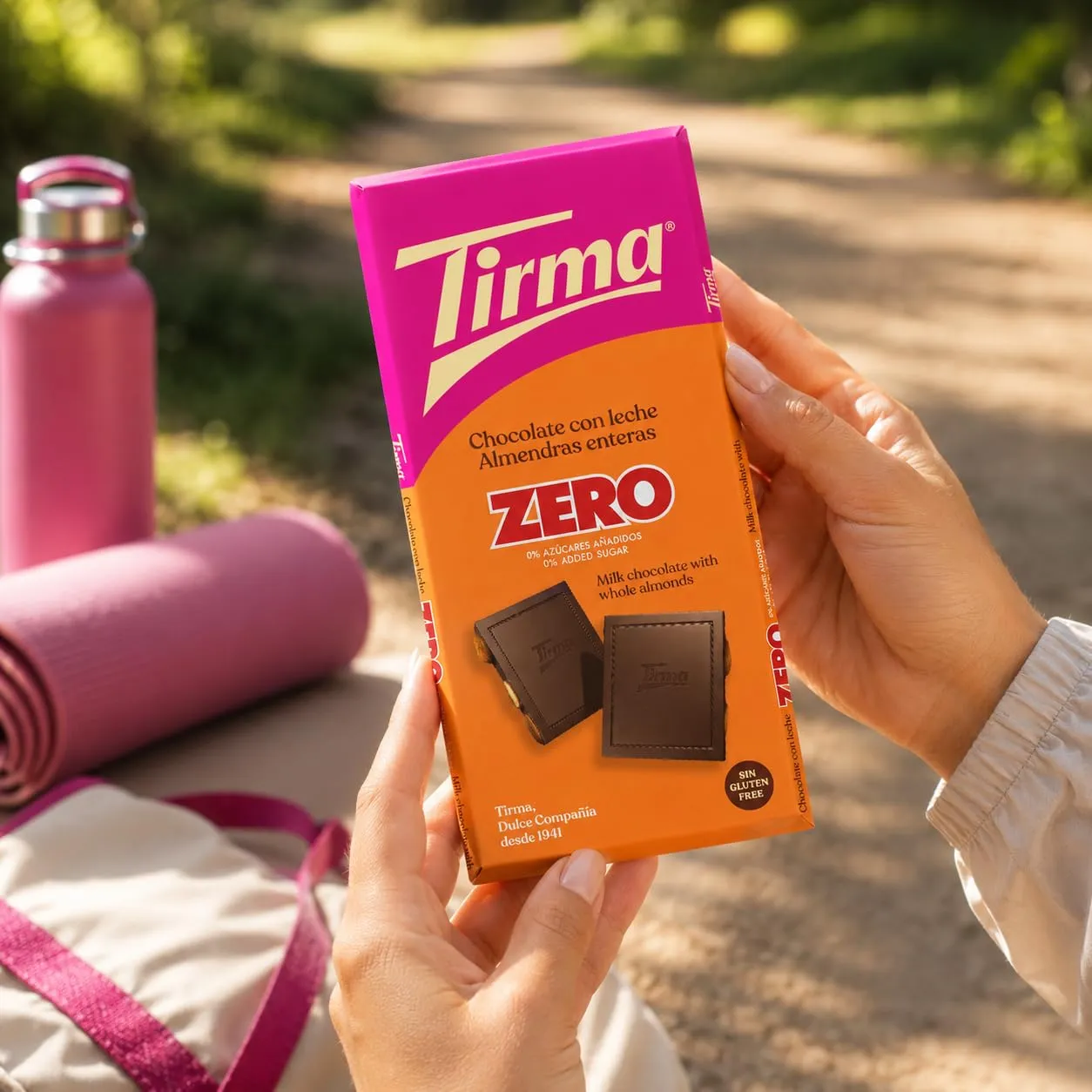 Tirma Zero Cioccolato al Latte Mandorle 125 g Senza Zuccheri