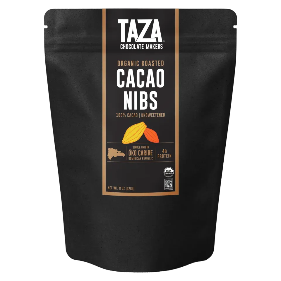 Taza fave di cacao tostate nibs bio da cucina sacchetto