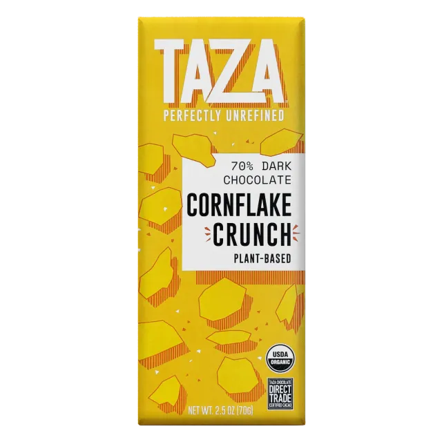 Taza Cornflake Crunch barretta cioccolato fondente 70% sale 71 g