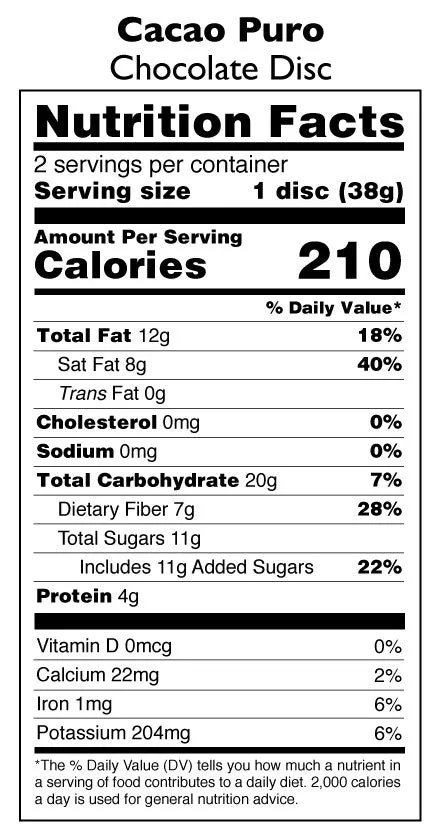 Taza Cacao Puro dischi cioccolato messicano 70% 76 g