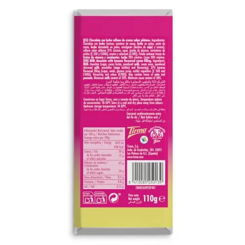 Tirma Tavoletta cioccolato al latte banana 110g