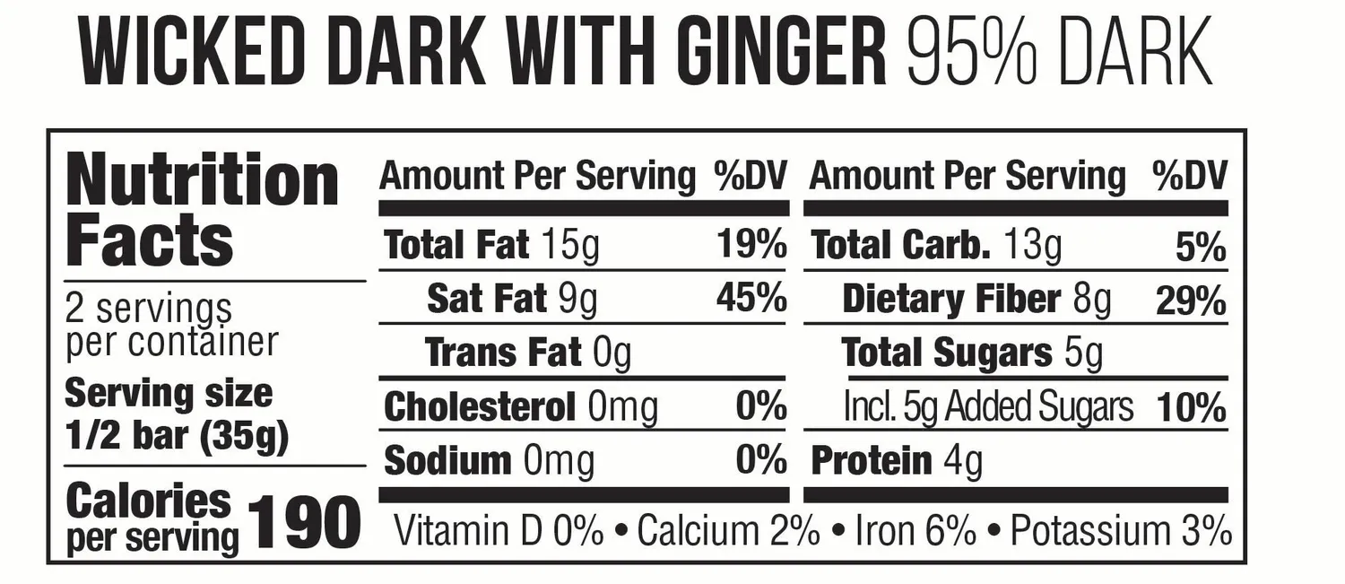 Taza 95% Wicked Dark Ginger tavoletta extra fondente 70 g