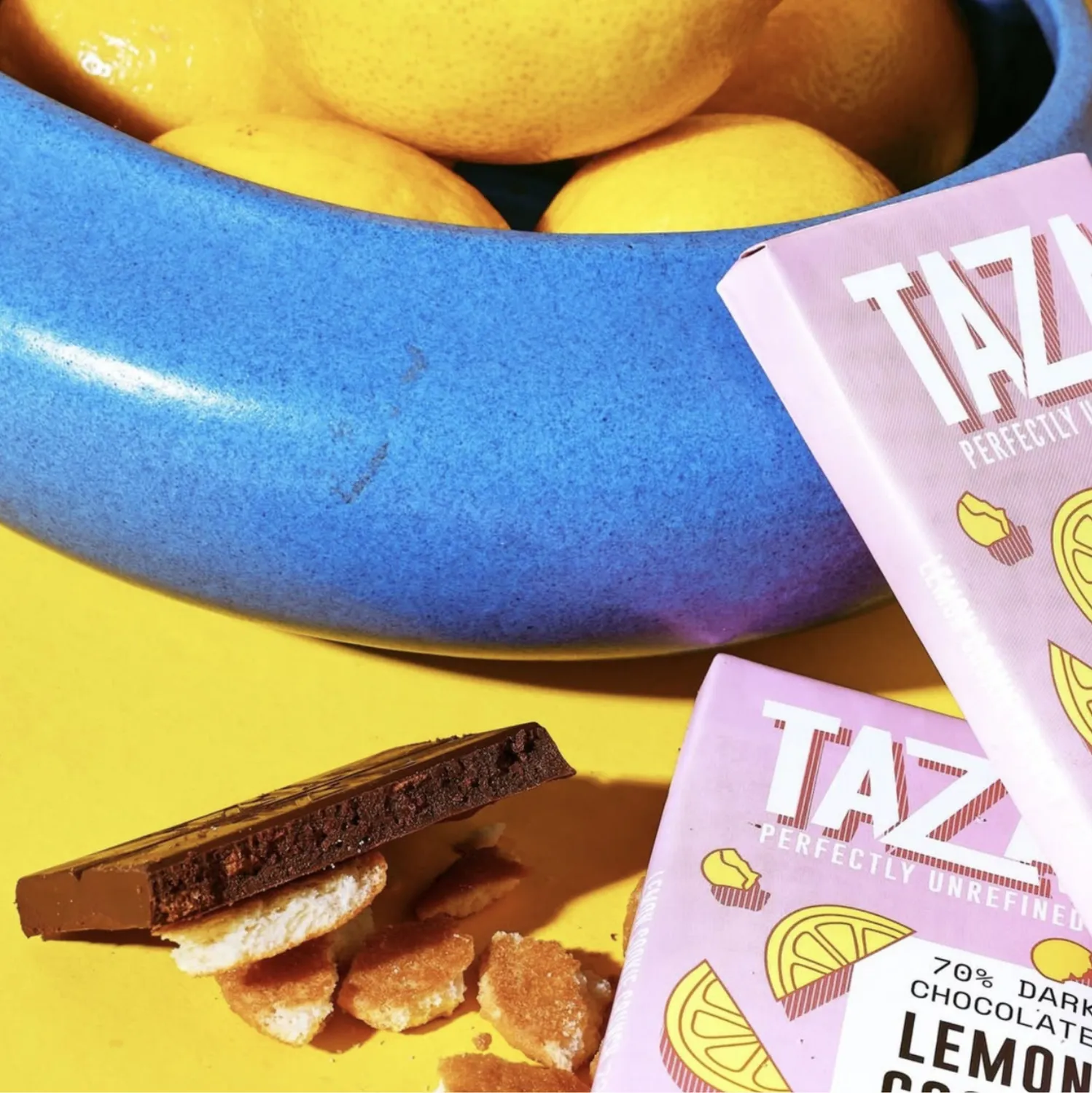 Taza Lemon Cookie Crunch barretta cioccolato fondente 70% 71 g