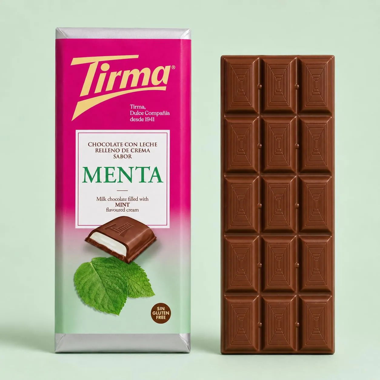 Tirma tavoletta cioccolato 110g latte ripiena menta