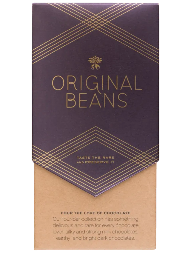 Original Beans Four the Love of Chocolate set 4 tavolette miste