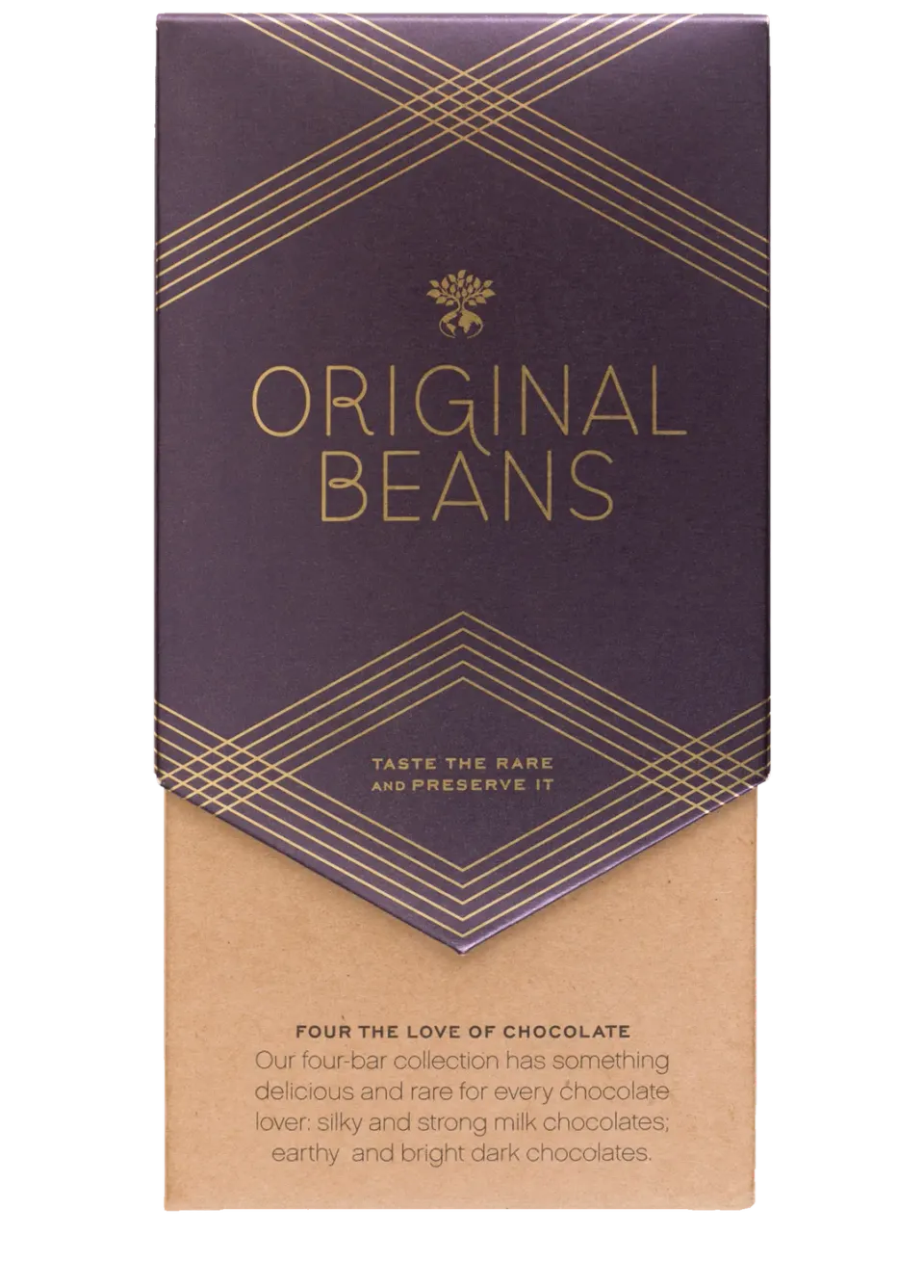 Original Beans Four the Love of Chocolate set 4 tavolette miste