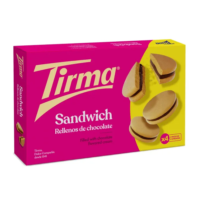 Tirma Sandwich biscotti ripieni cioccolato 180 g 4 bustine