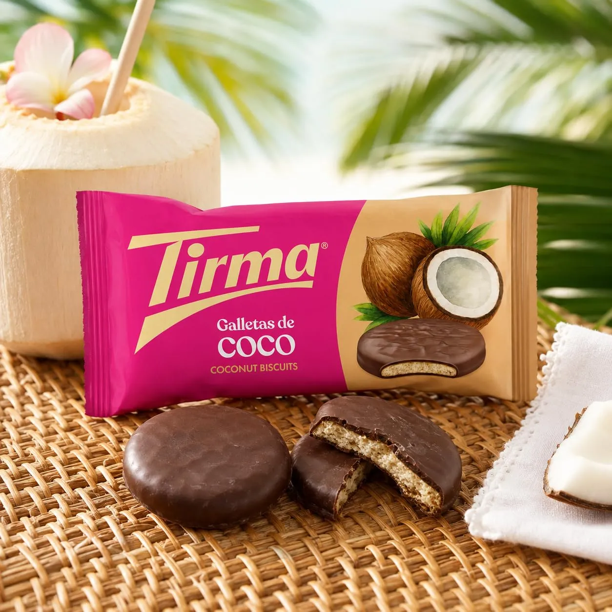 Tirma Biscotti Cocco Cioccolato al Latte 200g 6x4 pezzi