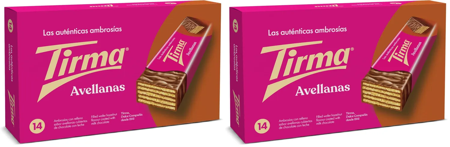Tirma Wafer Cioccolato Latte Nocciola 301g 14 pezzi