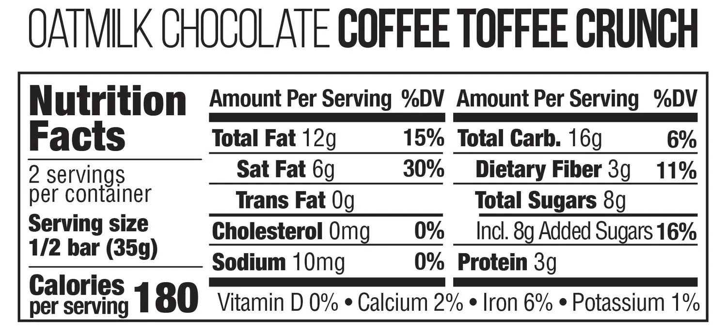 Taza Oat Milk Coffee Toffee barretta cioccolato 70 g
