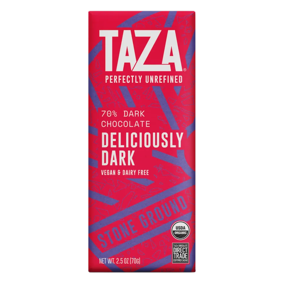 Taza Deliciously Dark 70% tavoletta fondente 70 g macinata a pietra