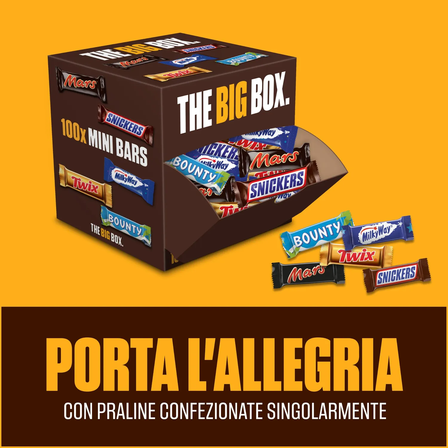 Mars Mixed Minis assortimento cioccolato 100 barrette 1900 g