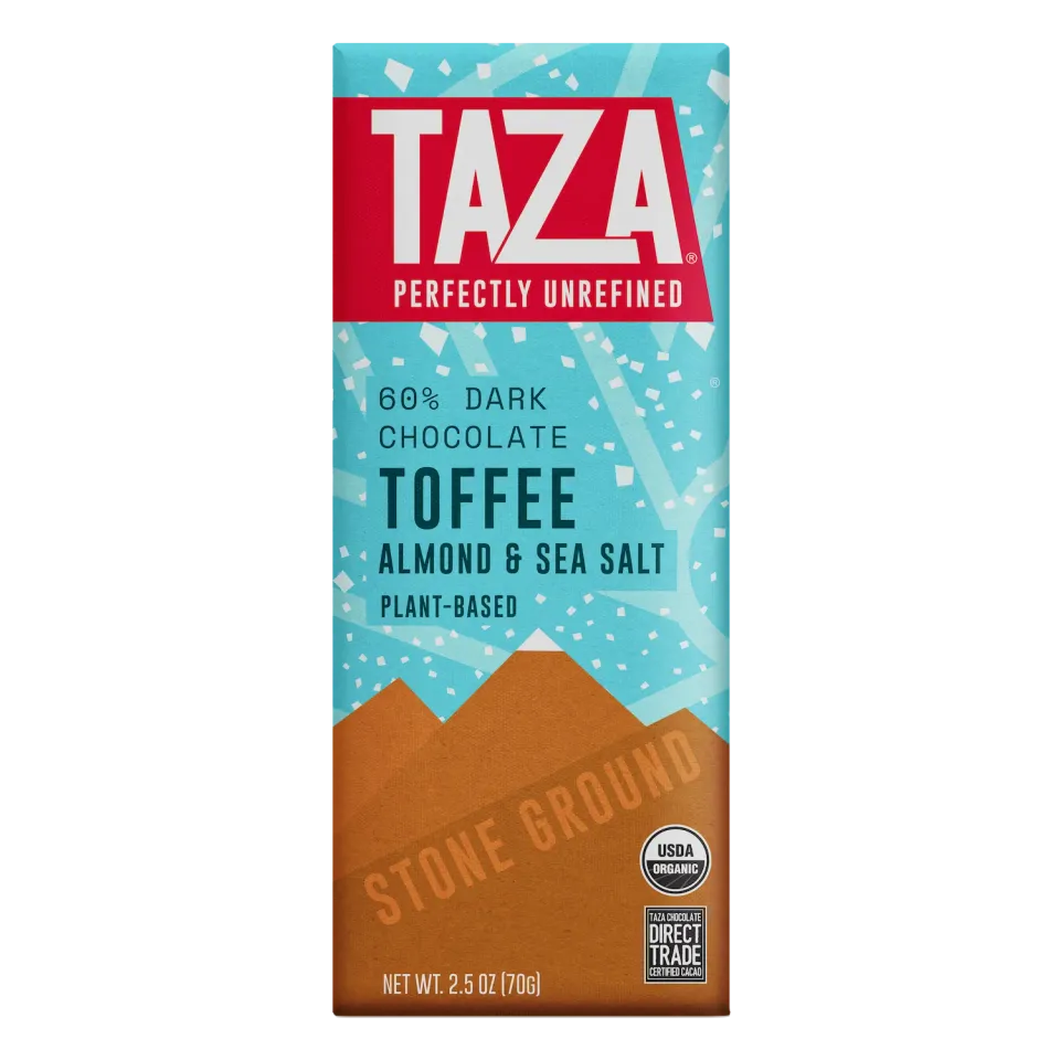 Taza Holiday Toffee barretta fondente mandorle sale 71g