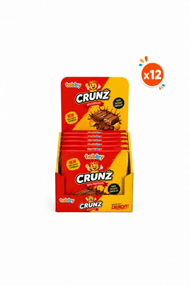 Tabby Crunz Crunchy cioccolato croccante 90g x12