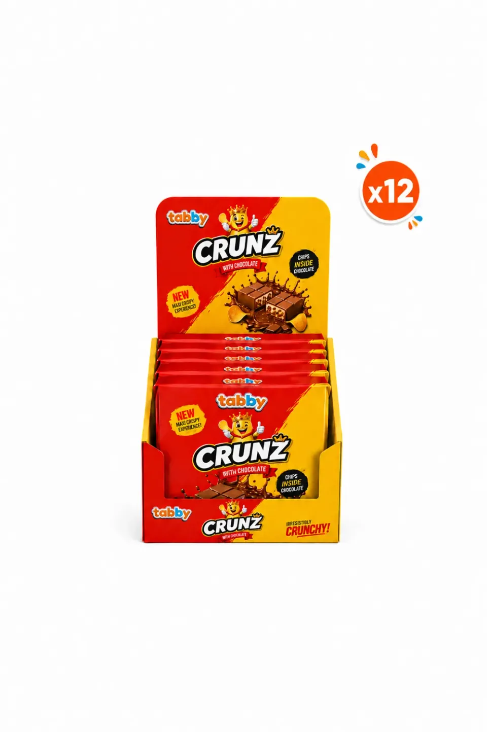 Tabby Crunz Crunchy cioccolato croccante 90g x12