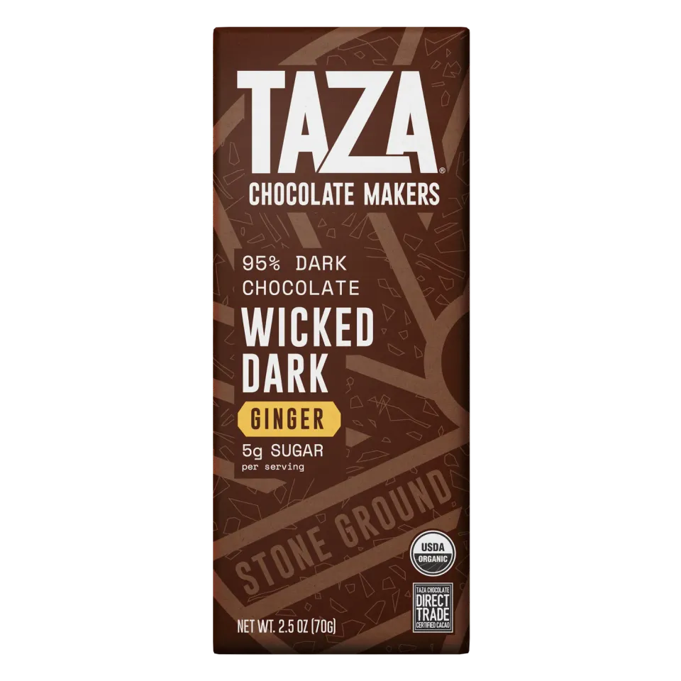 Taza 95% Wicked Dark Ginger tavoletta extra fondente 70 g