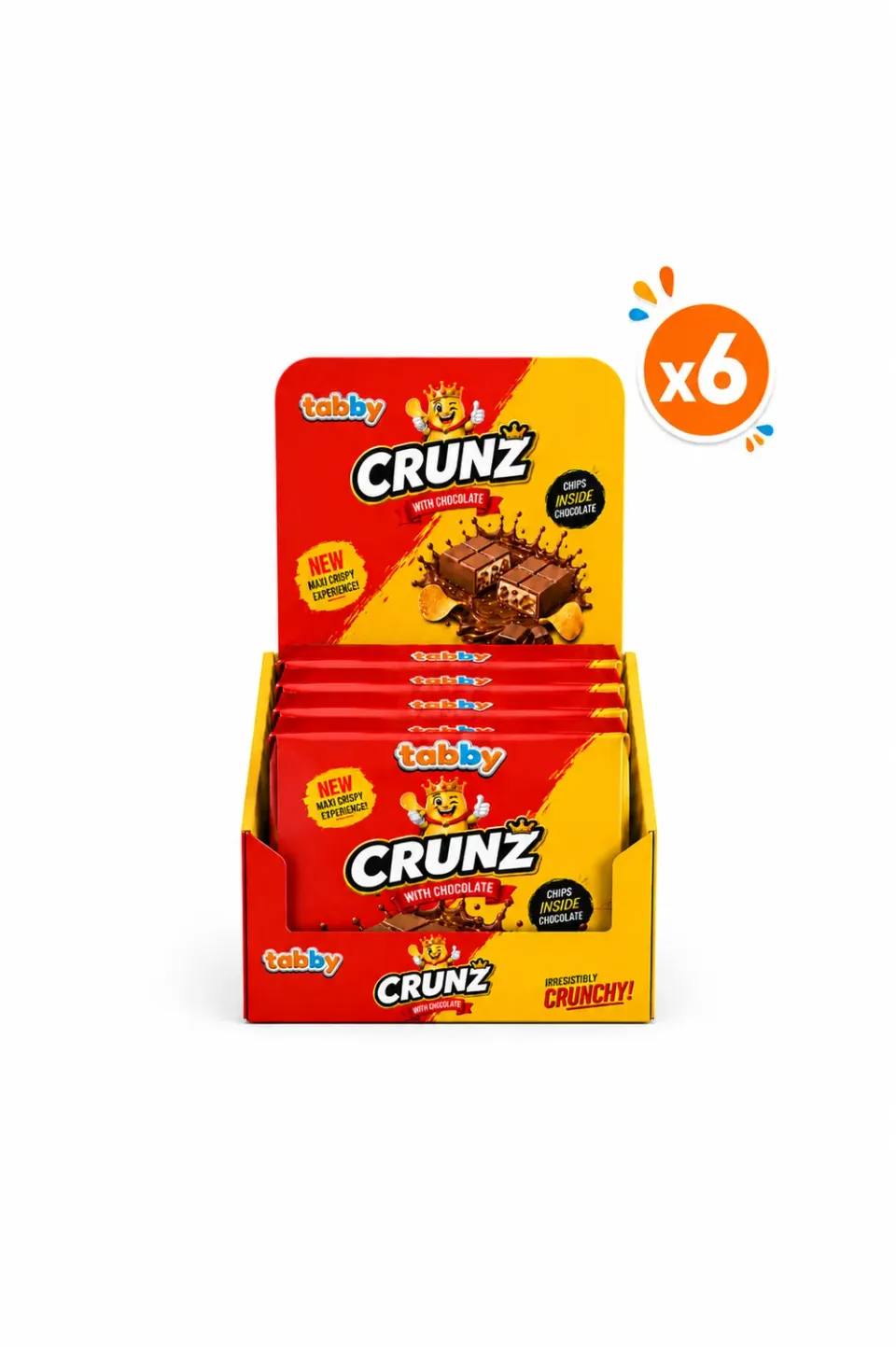 Tabby Crunz Crunchy cioccolato croccante 90g x6